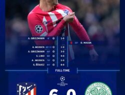 Atletico Madrid Menang Telak 6-0 dari Celtic, Dua Pemainnya Cetak Brace