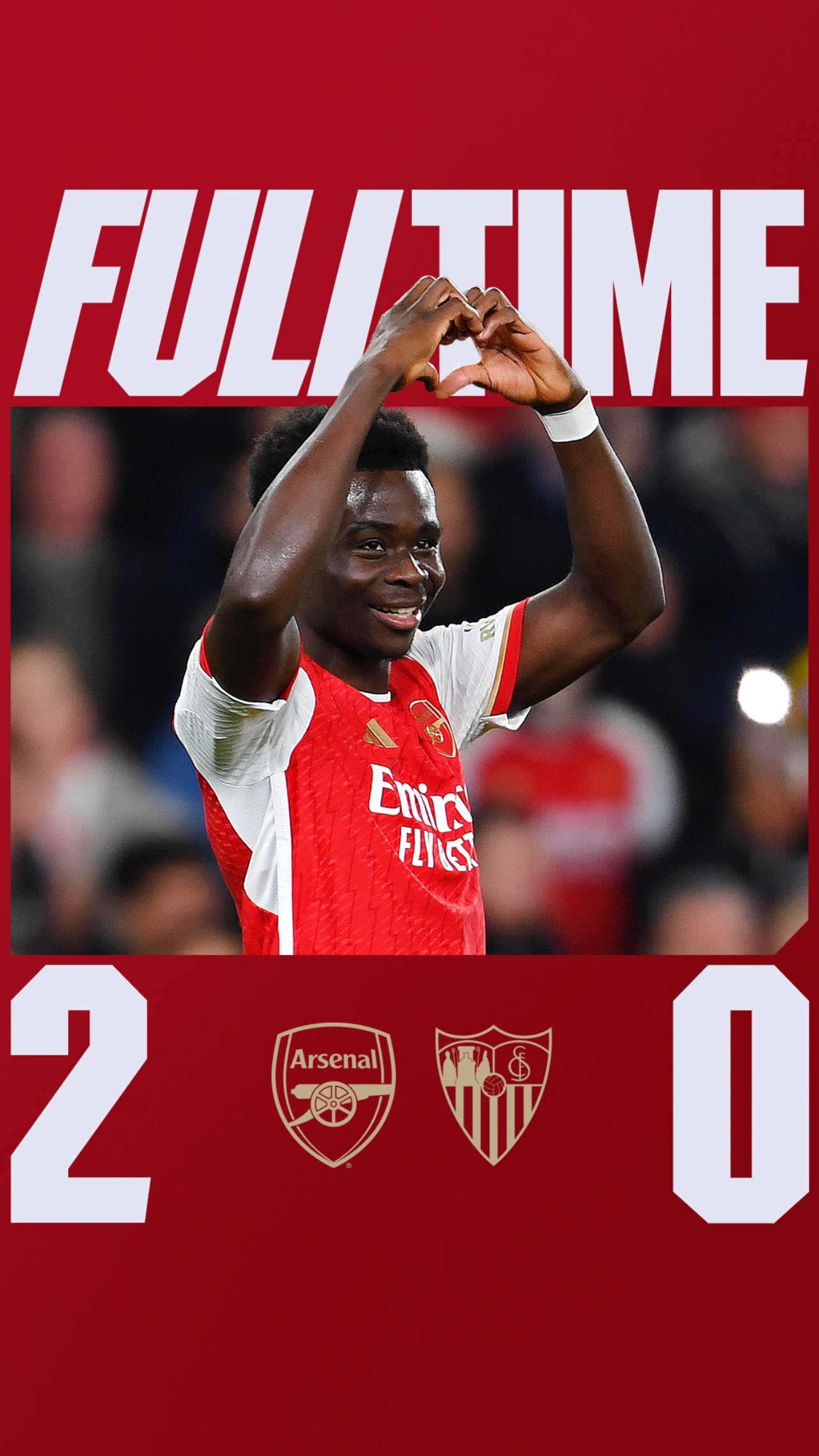 Hasil Liga Champions: Bukayo Saka Bawa Arsenal Menang Atas Sevilla 2-0 arsenal 20231109 0001