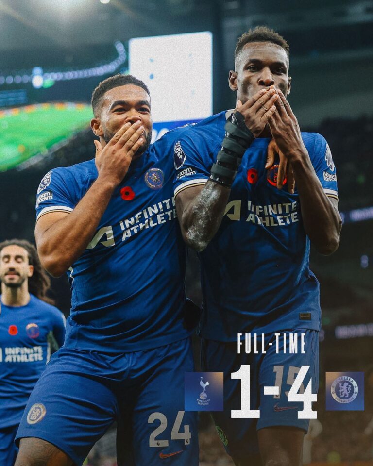 Hasil EPL 2023-2024 : Tottenham Dipercundangi Chelsea 1-4