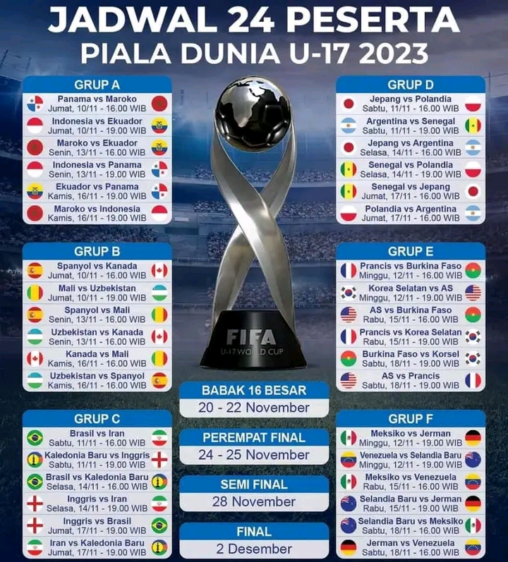 jadwal piala dunia u17