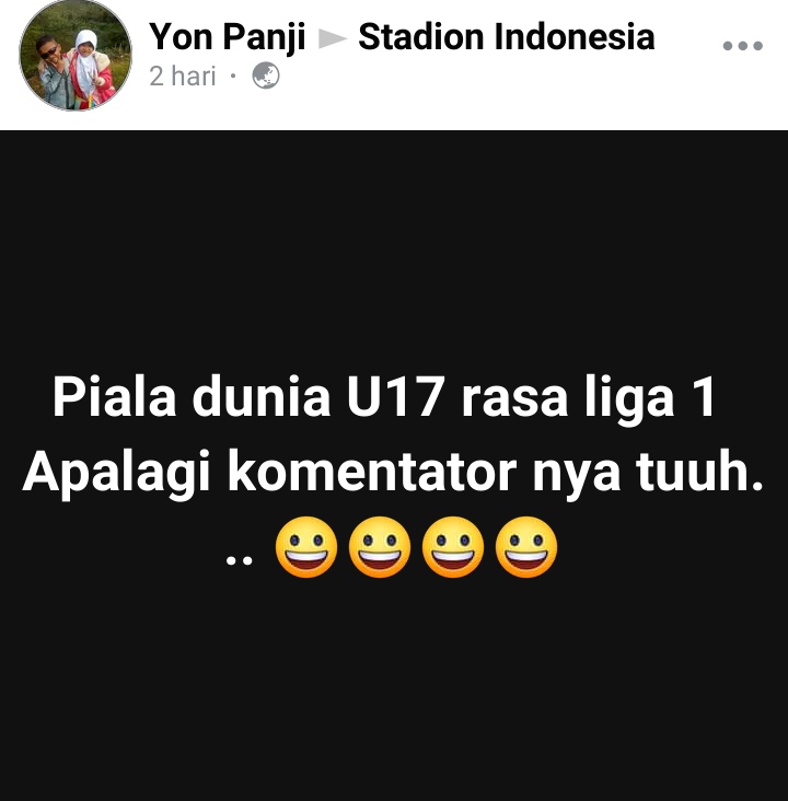 Komentator Piala Dunia U17 Dikritik Netizen : Rasa Nonton Liga 1 kritik netizen