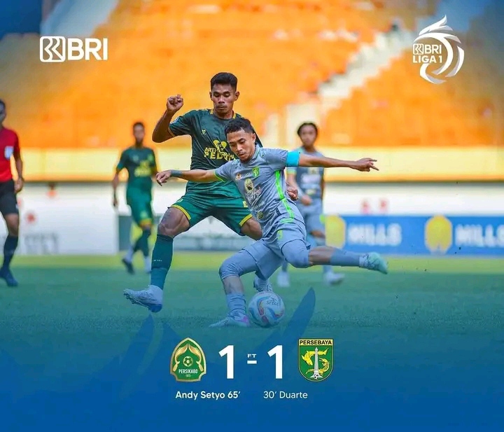 Hasil Liga Indonesia Tadi Malam: Persebaya Imbang, Dewa United Berhasil Menang Persebaya vs persikabo