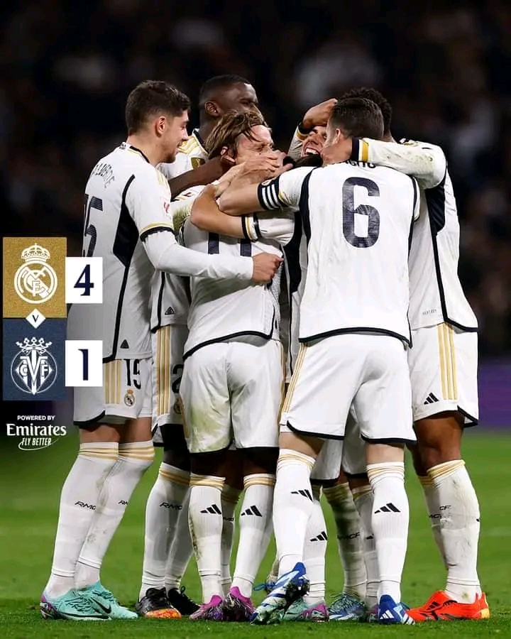 hasil real Madrid vs villareal