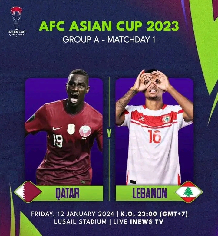 jadwal Qatar vs lebanon