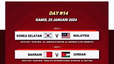 jadwal piala asia hari ini