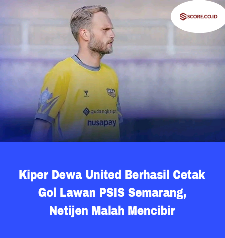 kiper dewa united cetak gol