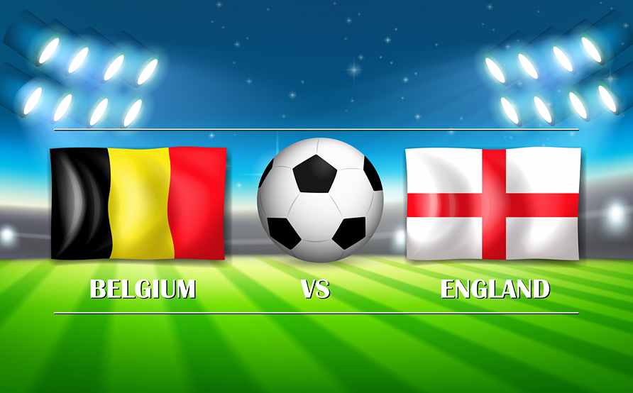 Inggris vs Belgia di Wembley Stadium