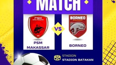 jadwal borneo vs psm makassar