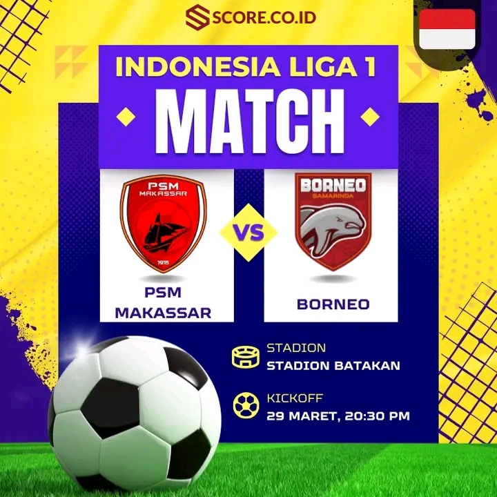 jadwal borneo vs psm makassar