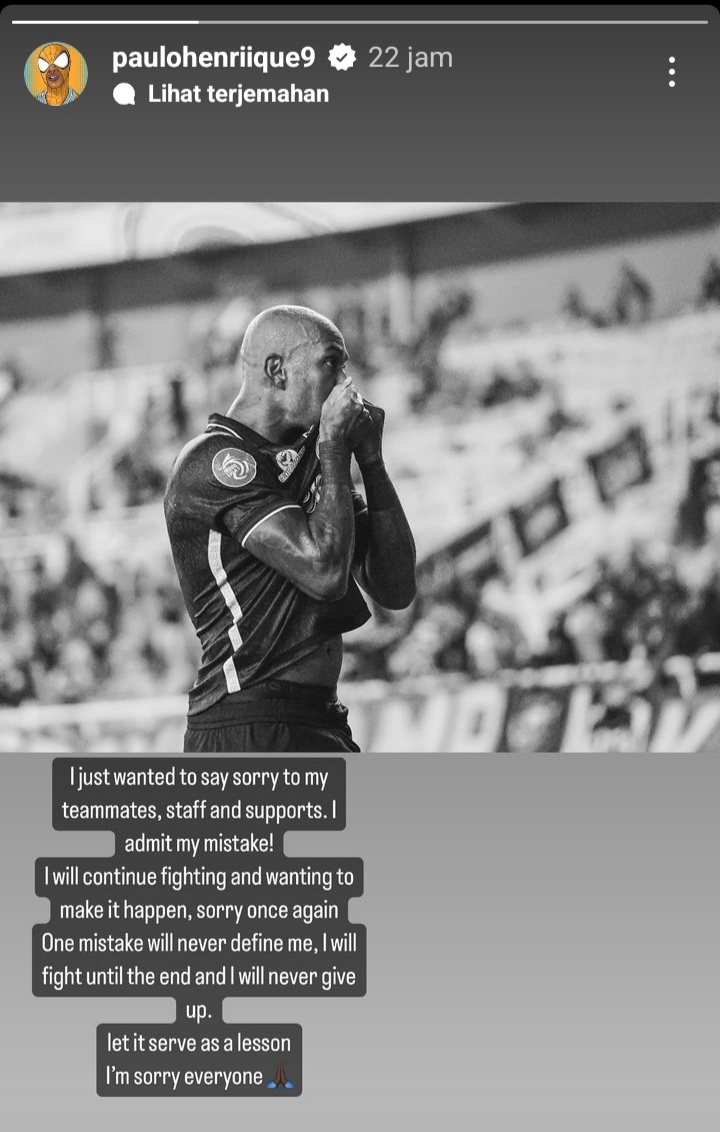 bukti permintaan maaf paulo henrique
