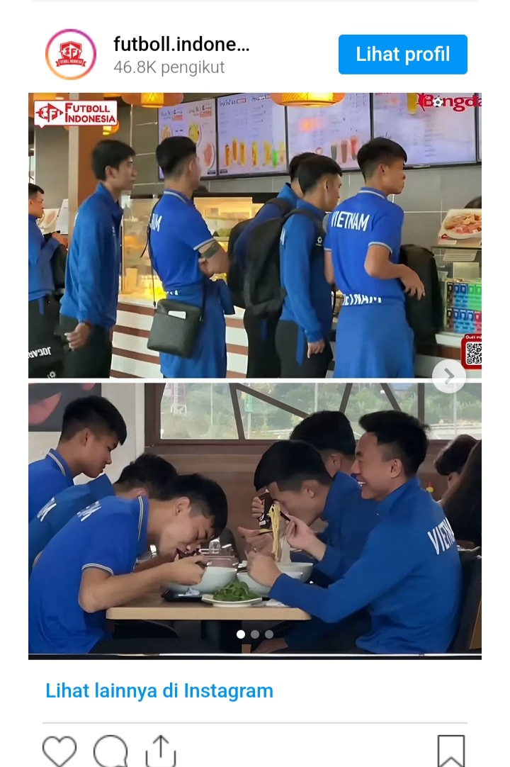 Pemain Vietnam Makan Mie Jelang Laga Lawan Indonesia, Troussier Ngamuk pemain vietnam makan mie dilansir dari akun ig