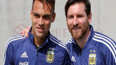 Ternyata Begini Gila-nya Messi Waktu Latihan Versi Lautaro