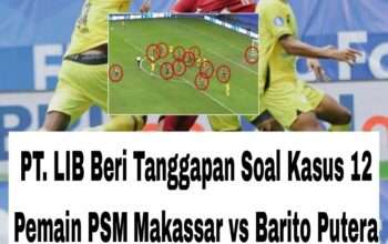 PT. LIB Beri Tanggapan Soal Kasus 12 Pemain PSM Makassar vs Barito Putera 