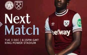 Prediksi Skor Leicester City vs West Ham United Pekan ke 14 Liga Inggris