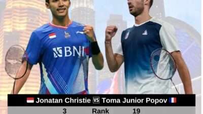 H2H Jonathan Christie vs Popov