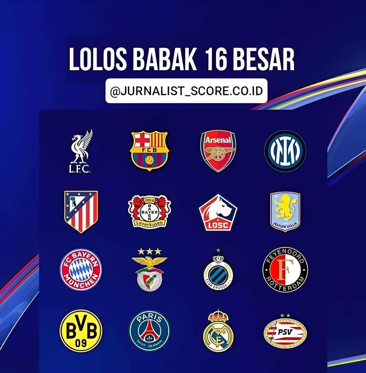 Jadwal Babak 16 Besar UCL 2024/2025