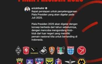 Piala Presiden 2025: 18 Klub Luar Negeri Siap Bergabung dengan Format Berbeda