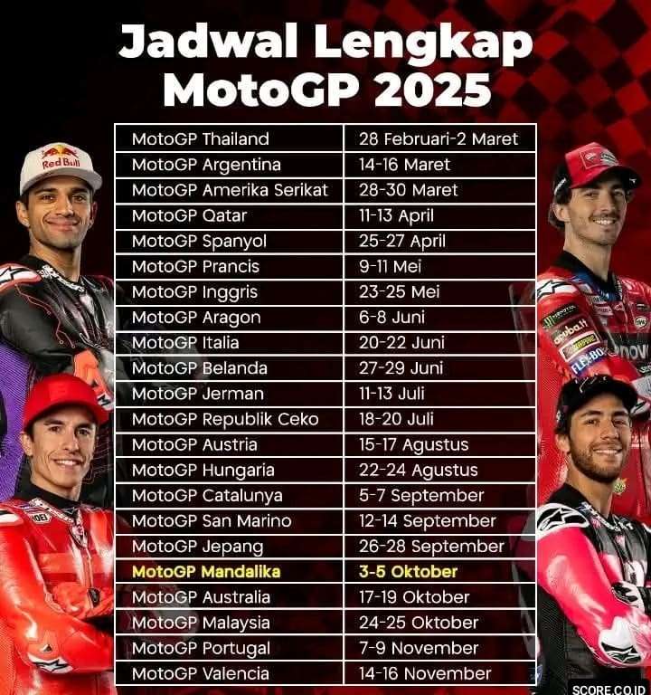Jadwal MotoGP 2025 Lengkap