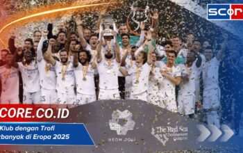 10 Klub dengan Trofi Terbanyak di Eropa 2025 Berdasarkan Prestasi