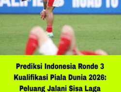 Prediksi Indonesia Ronde 3 Kualifikasi Piala Dunia 2026: Sisa Laga Kalah 2x, Menang 2x