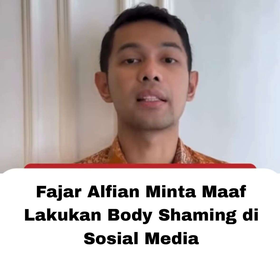 Fajar Alfian minta maaf