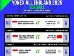Jadwal Babak Perempat Final All England 2025 Versi SCORE.CO.ID