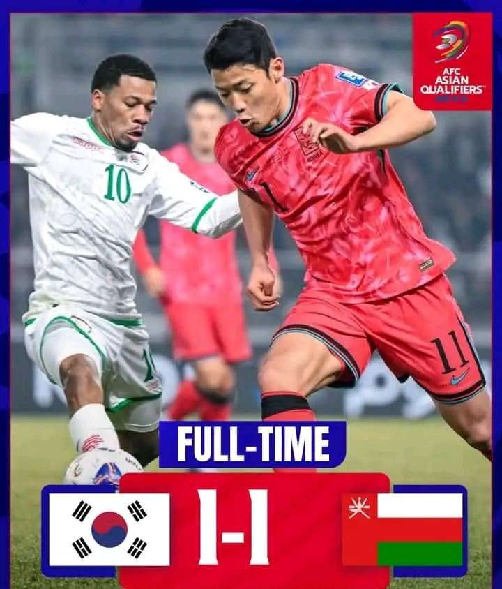 Oman imbang lawan Korea Selatan