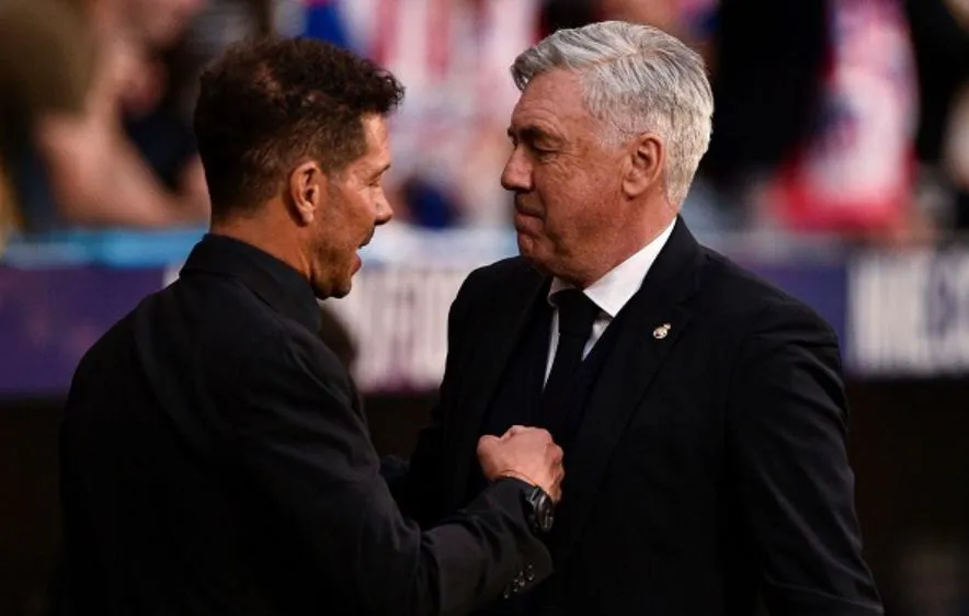 Jelang Atletico vs Real Madrid: Kemiripan Ancelotti dengan Diego Simeone Ancelotti dan Diego Simeone