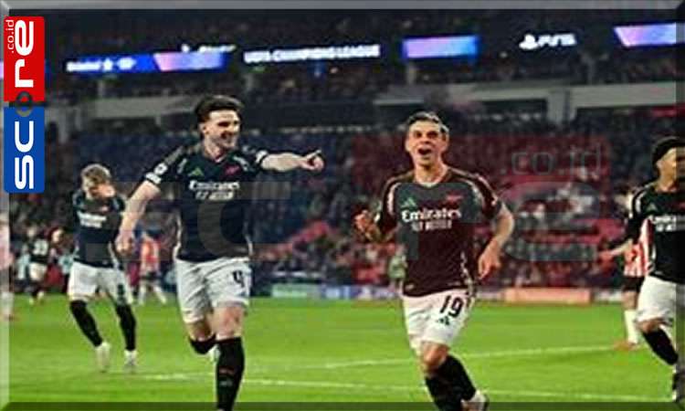 Arsenal Raih Kemenangan Besar 7-1 atas PSV