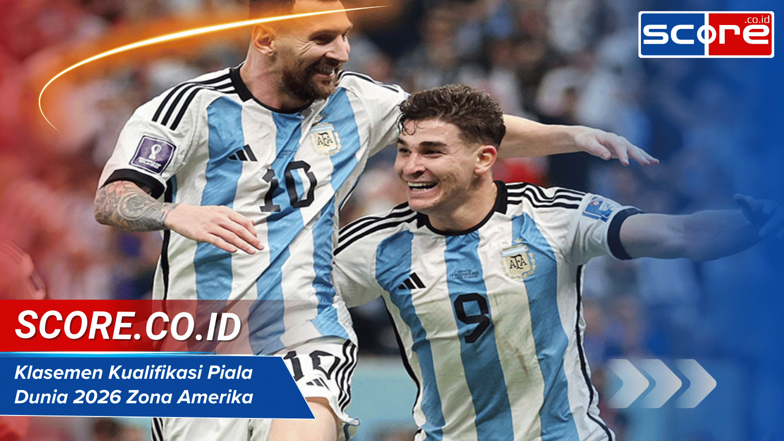 Peringkat terkini tim-tim Amerika Selatan menuju Piala Dunia 2026.