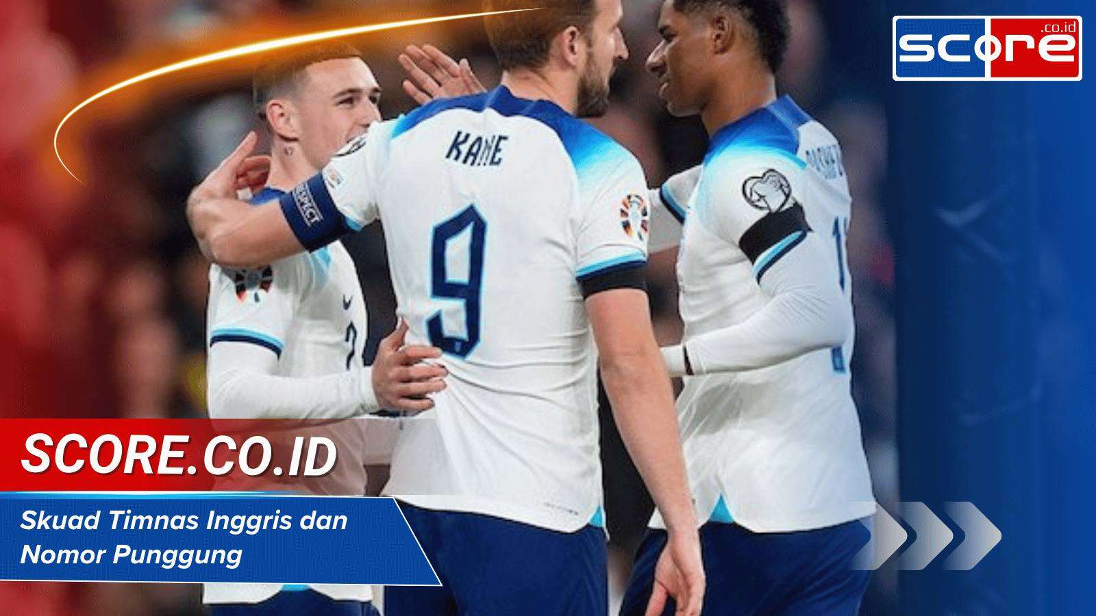 Skuad Timnas Inggris dan Nomor Punggung: Daftar Terbaru