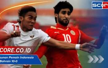 Susunan Pemain Indonesia vs Bahrain 10-0 dalam Pertandingan Epik