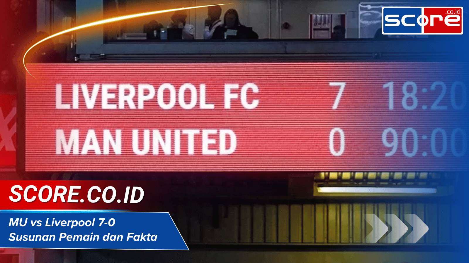 MU vs Liverpool 7-0 Susunan Pemain dan Fakta Menarik Pertandingan Ikonik