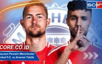 Susunan Pemain Manchester United F.C. vs Arsenal Taktik Terbaru
