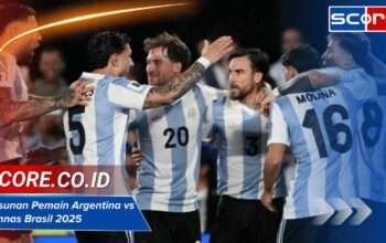 Susunan Pemain Tim Nasional Sepak Bola Argentina vs Timnas Brasil 2025