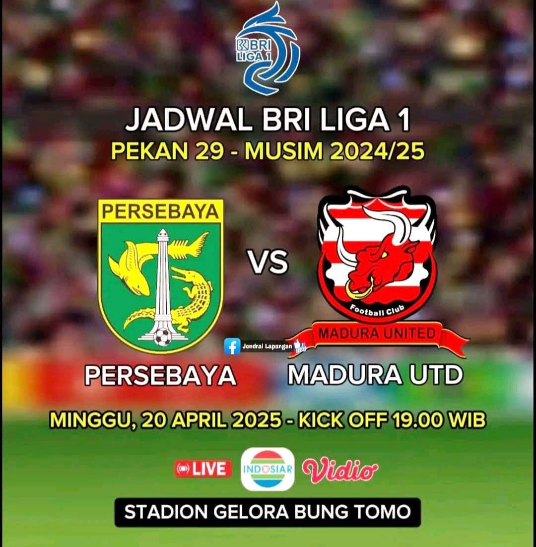 Prediksi Skor Persebaya Surabaya vs Madura United Pekan ke 29: 20 April 2025