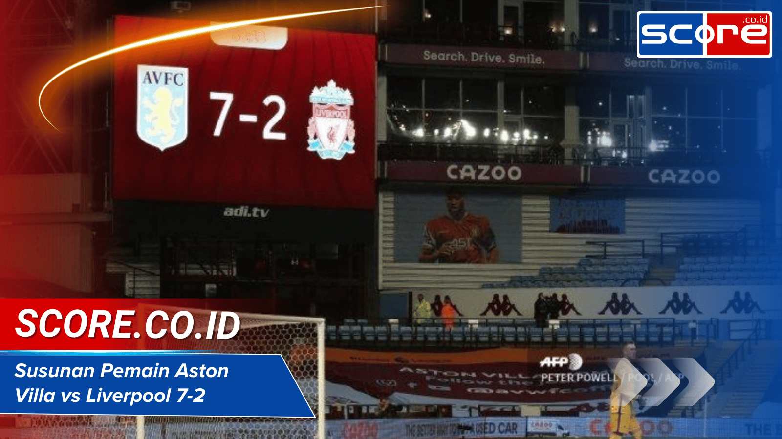 Susunan Pemain Aston Villa vs Liverpool 7-2 fakta menarik