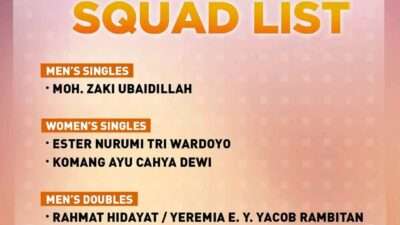 Pemain di Taipei Open 2025: Daftar Drawing dan Mundur dari Turnamen