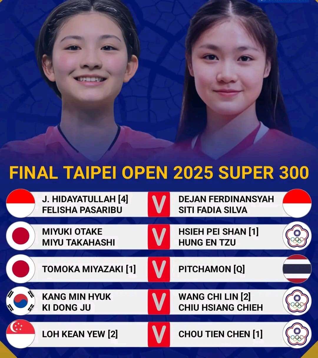 Jadwal Final Taipei Open 2025