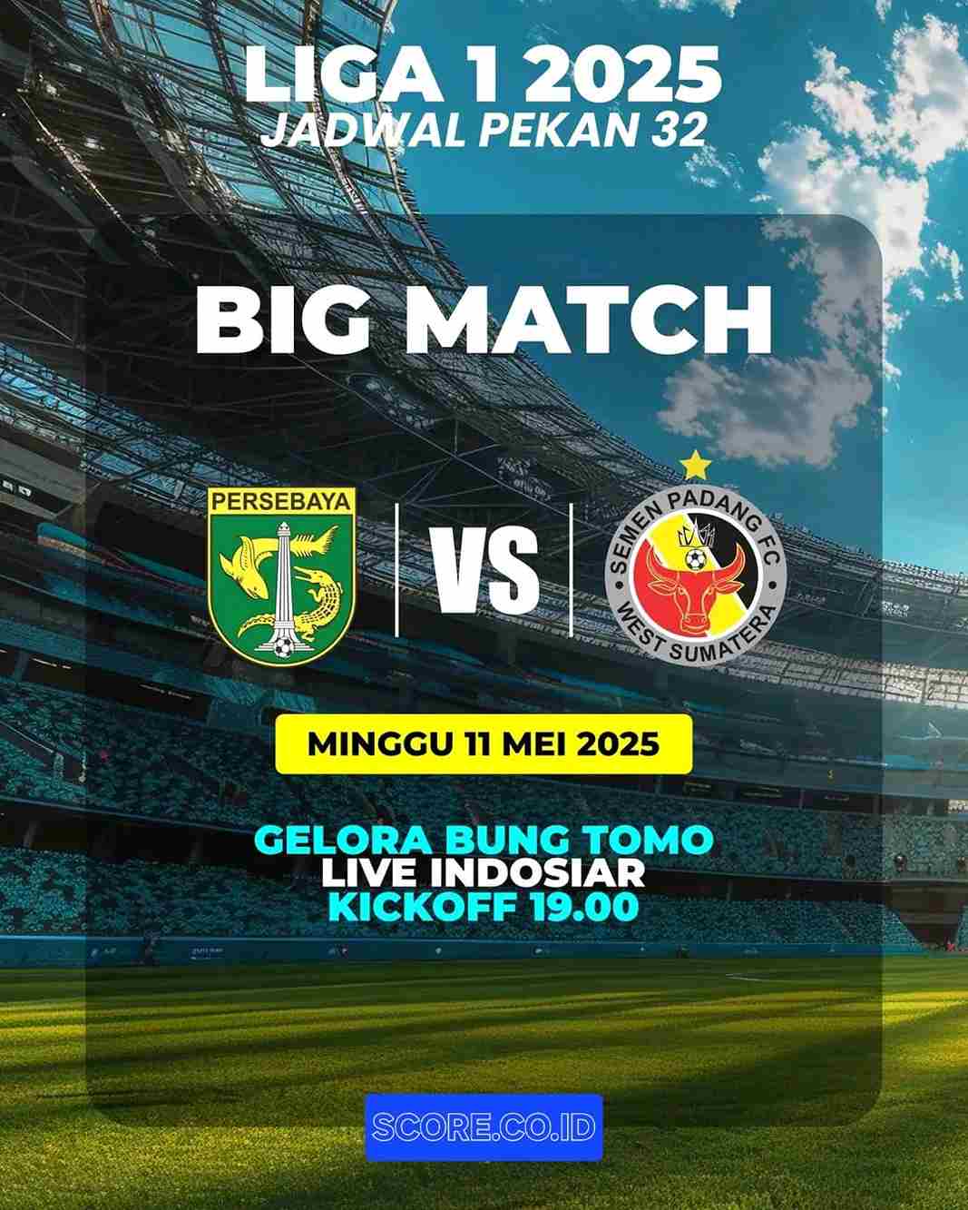 Prediksi Skor Persebaya vs Semen Padang Pekan 32 2025