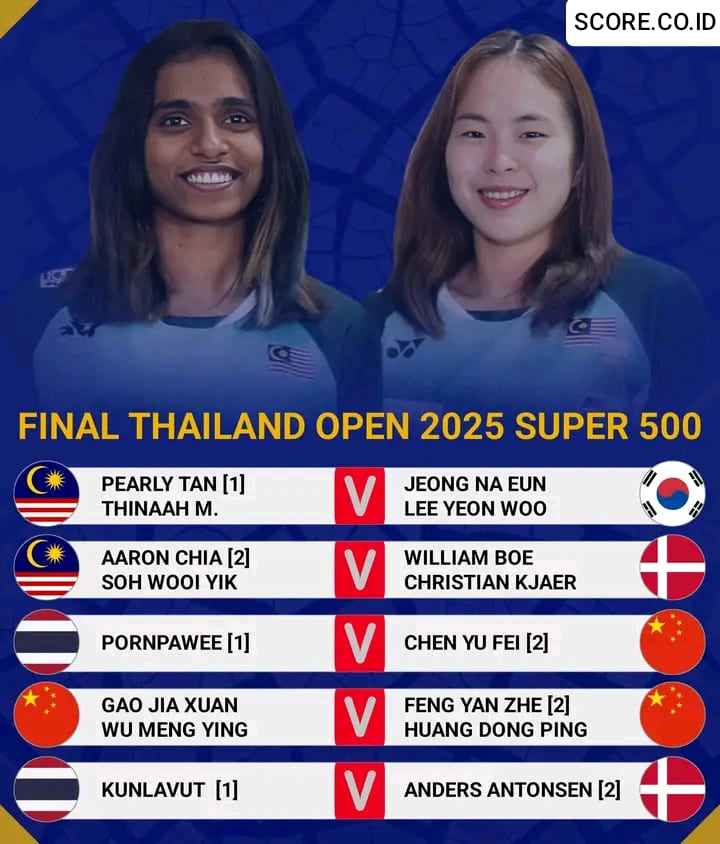Jadwal Final Thailand Open 2025