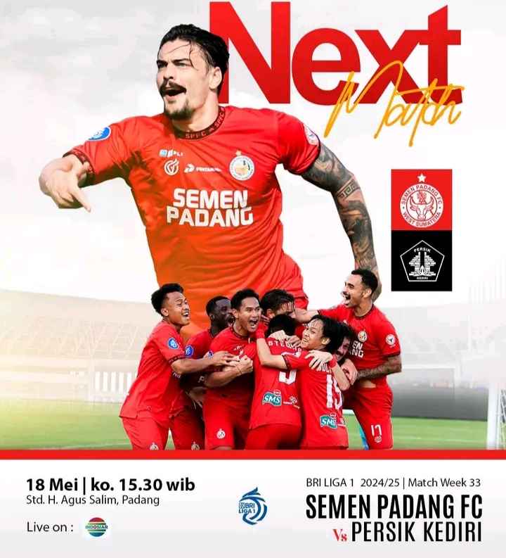 Prediksi Skor Semen Padang vs Persik Kediri Pekan 33