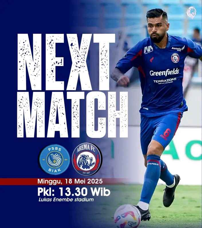 PSBS Biak vs Arema FC Pekan 33