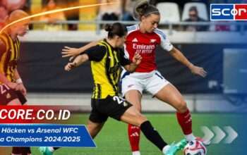 Hacken Gothenburg vs Arsenal WFC di Liga Champions 2024/2025: Hasil