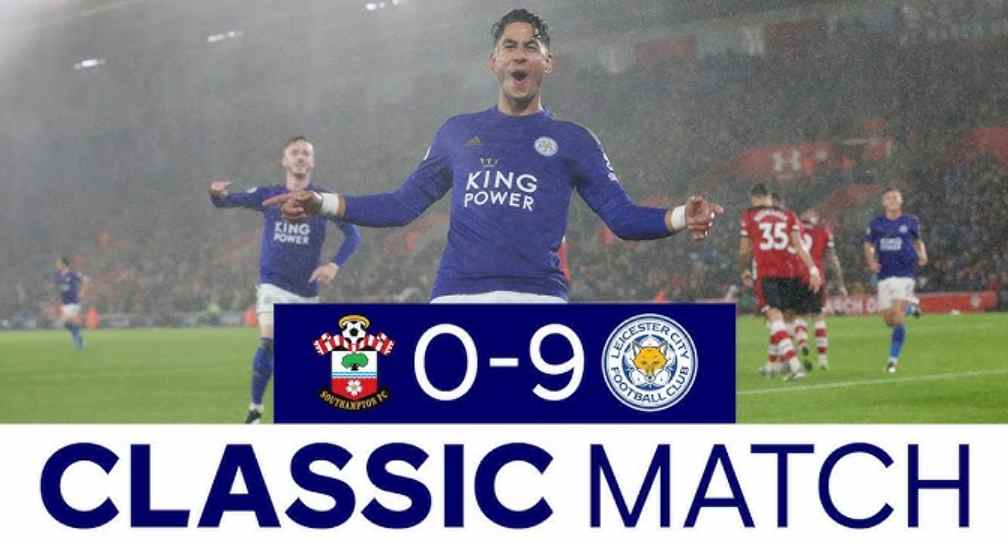 Kisah kemenangan Leicester City 9-0 atas Southampton.