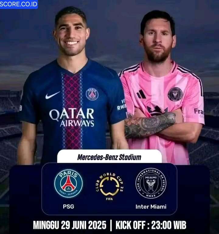 Susunan Pemain PSG vs Inter Miami