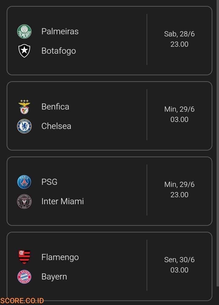 Jadwal Babak 16 Besar Piala Dunia Antarklub 2025 dan Bagan Lengkap Jadwal Babak 16 Besar Piala Dunia Antarklub 2025