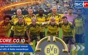 Berapa kali Dortmund masuk Final UCL & fakta menariknya