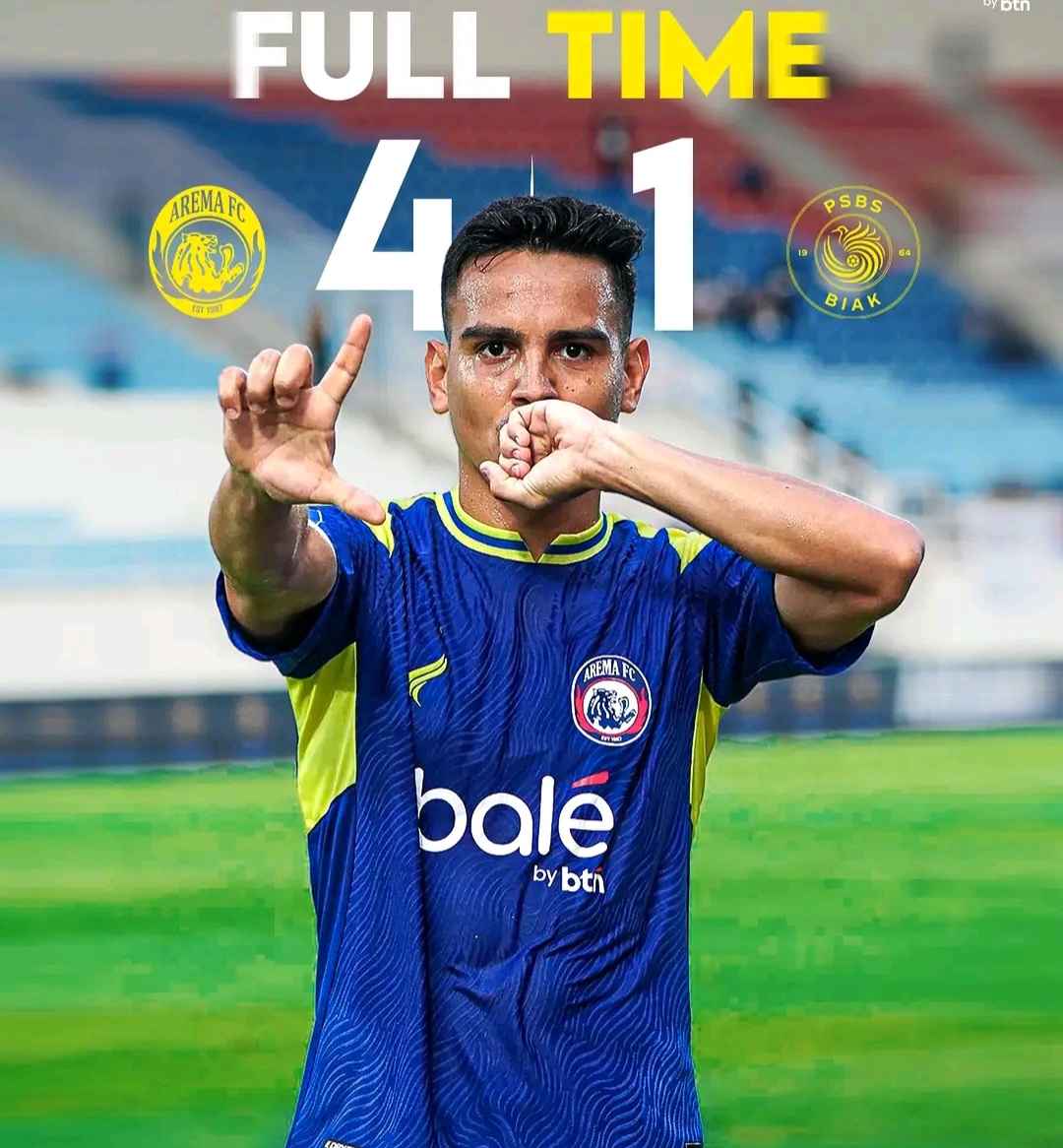 Menang 4-1 Atas Biak, Arema Tepati Janji ke Aremania