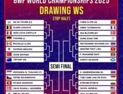 Drawing Kejuaraan Bulutangkis Dunia 2025: Indonesia Masih Puasa Gelar Disini